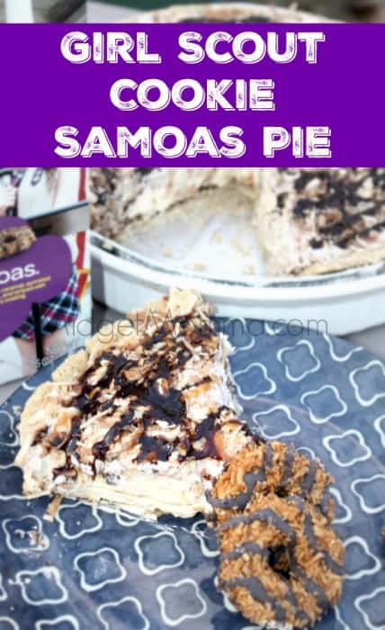 Girl Scout Cookie Samoas Pie tastes just like the Girl Scout Cookie Samoas but in a refrigerator pie form. Perfect for when you crave Samoas
