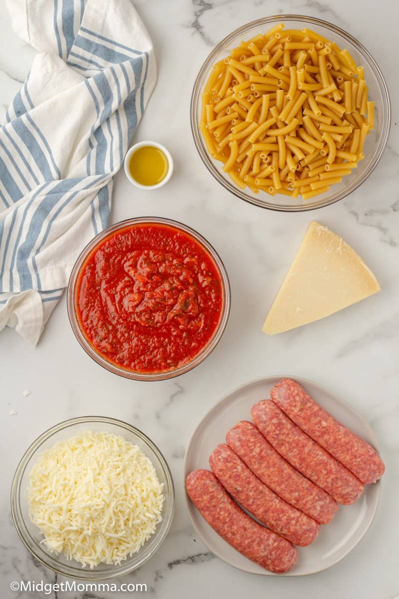 Sausage baked ziti ingredients