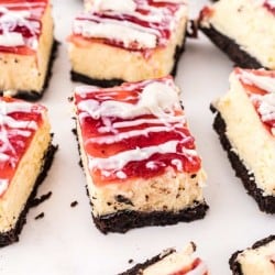 Strawberry White Chocolate Cheesecake Bars