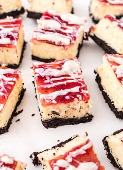 Strawberry White Chocolate Cheesecake Bars