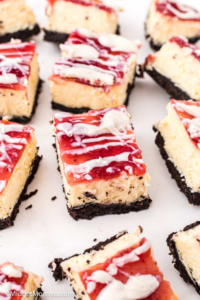 Strawberry White Chocolate Cheesecake Bars