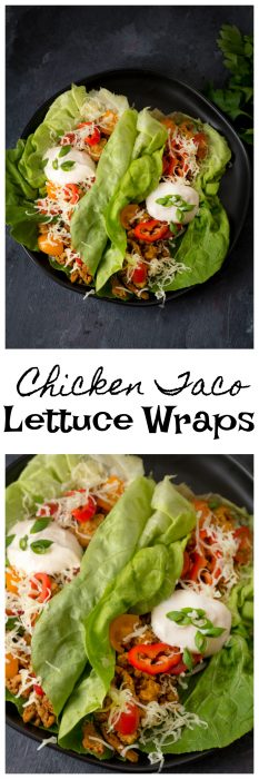 chicken taco lettuce wraps