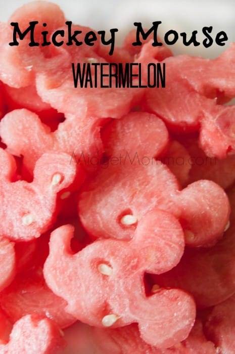 Mickey Mouse Watermelon, A fun tasty healthy treat that all kids will love. Mickey Mouse Watermelon is easy to make and easy for kids to eat.