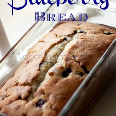 Homemade Blueberry Bread is the perfect breakfast or snack. Made with fresh blueberries this Blueberry Bread is so good that everyone will eat it up fast!
