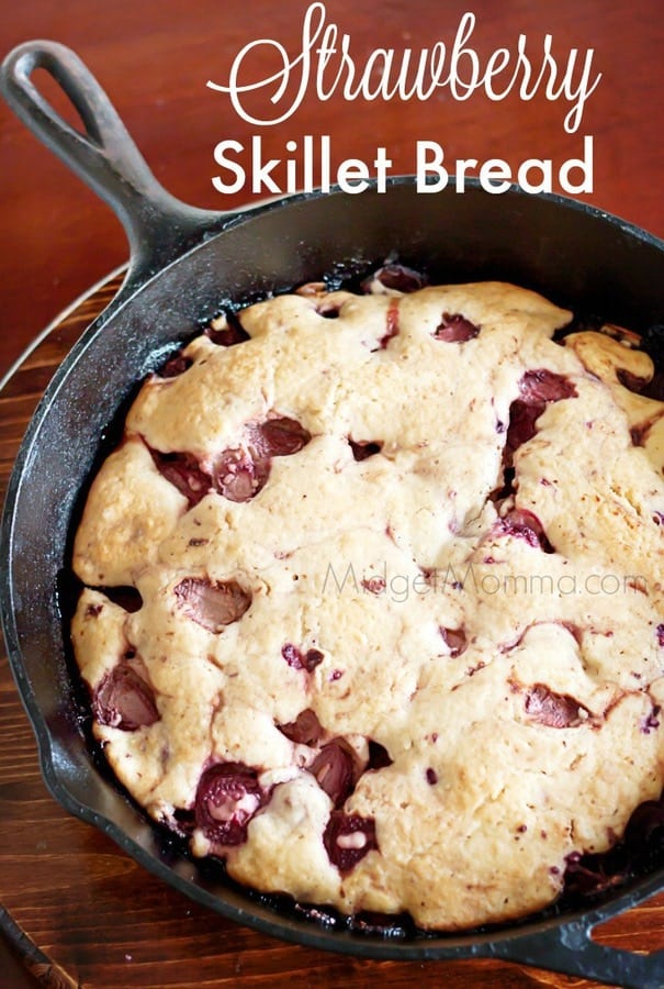 Strawberry Skillet Bread. You can easily change up the berries in this Strawberry Skillet Bread for your favorite ones! Tastes just like muffins!