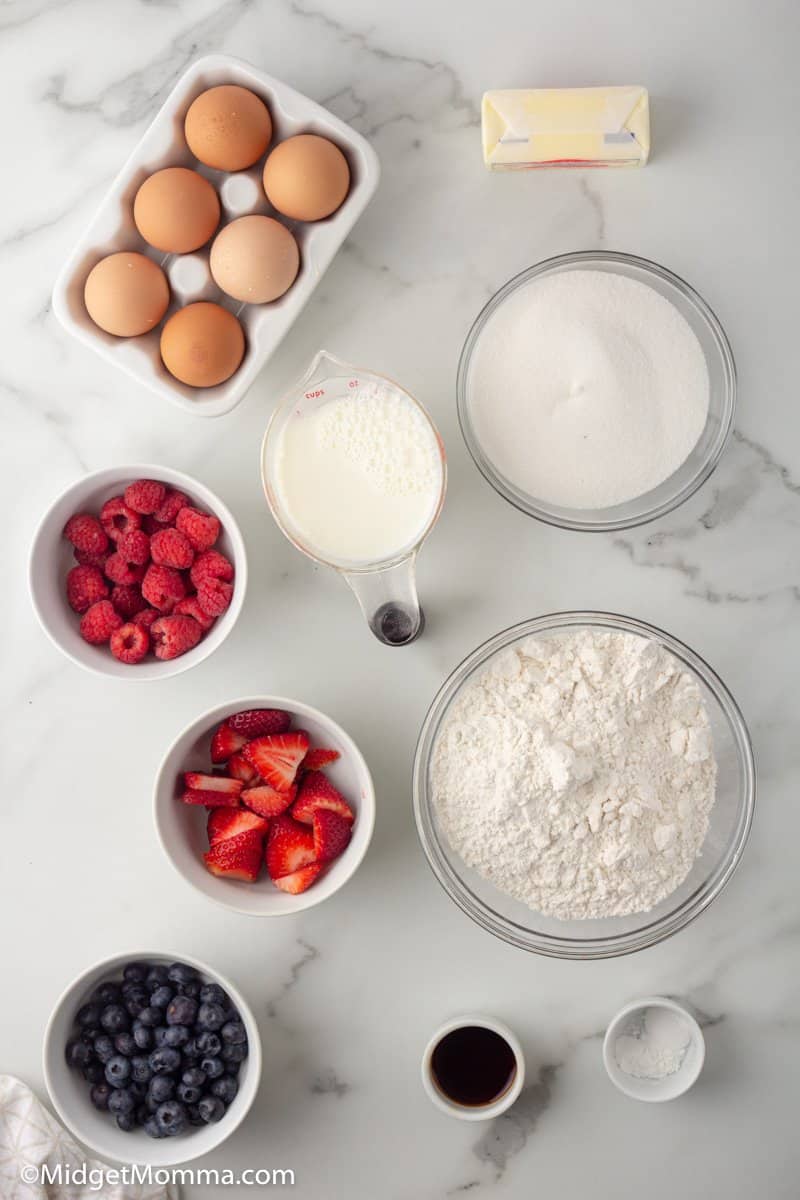 Triple Berry Muffins ingredients