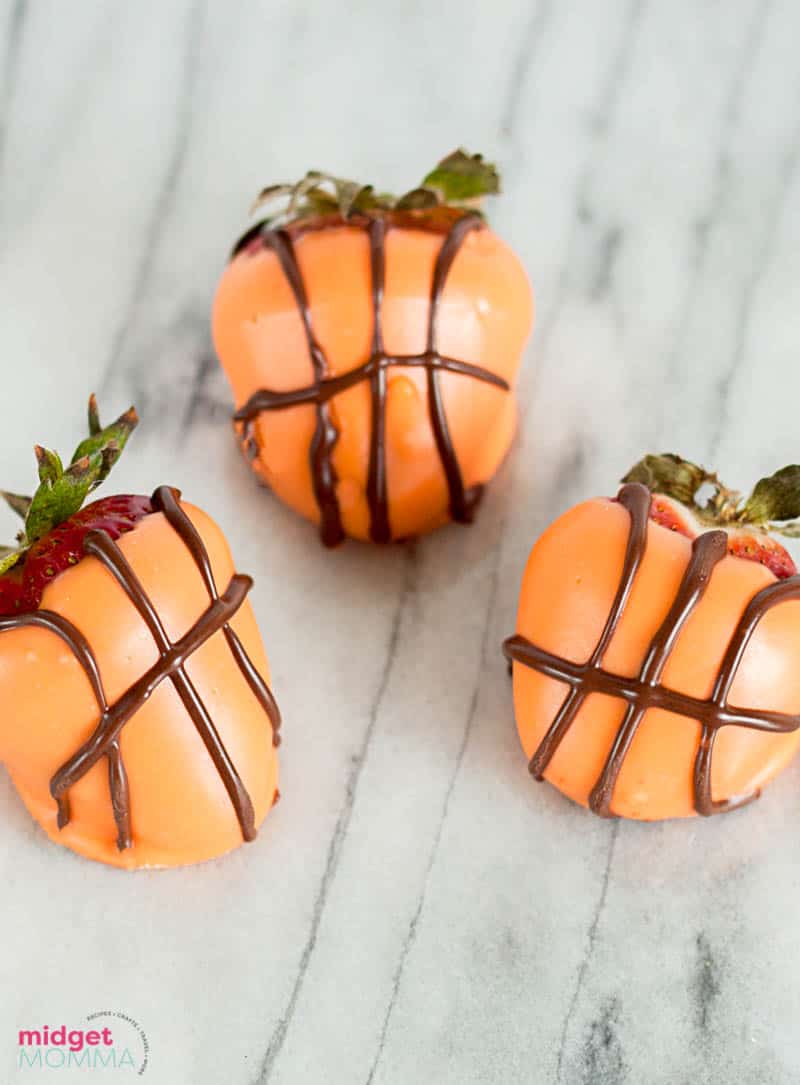 Basketball Chocolate Covered Strawberries