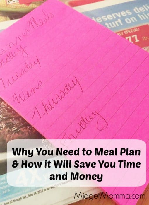 Why You Need to Meal Plan & How it Will Save You Time and Money
