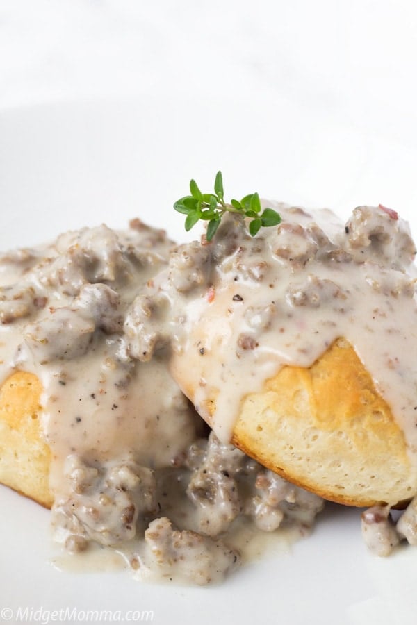 Southern Style Biscuits and Gravy with Homemade Sausage Gravy