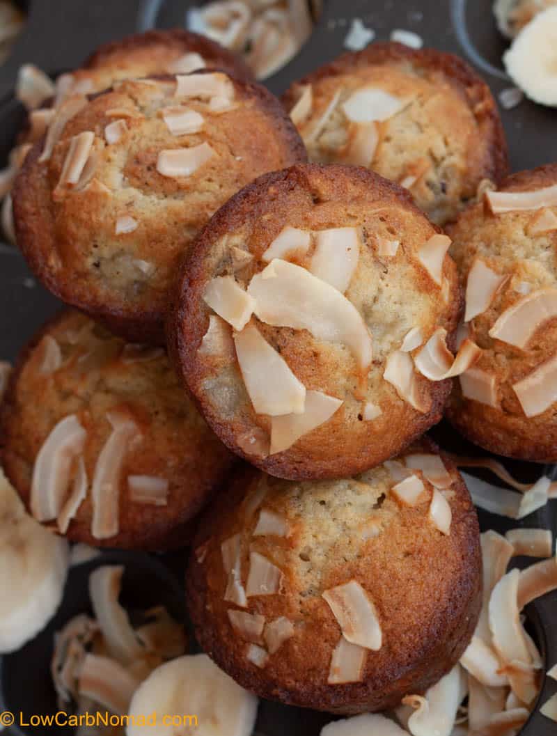 banana coconut muffins