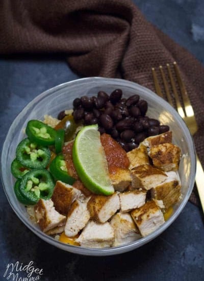 Chicken Quinoa Burrito Bowls