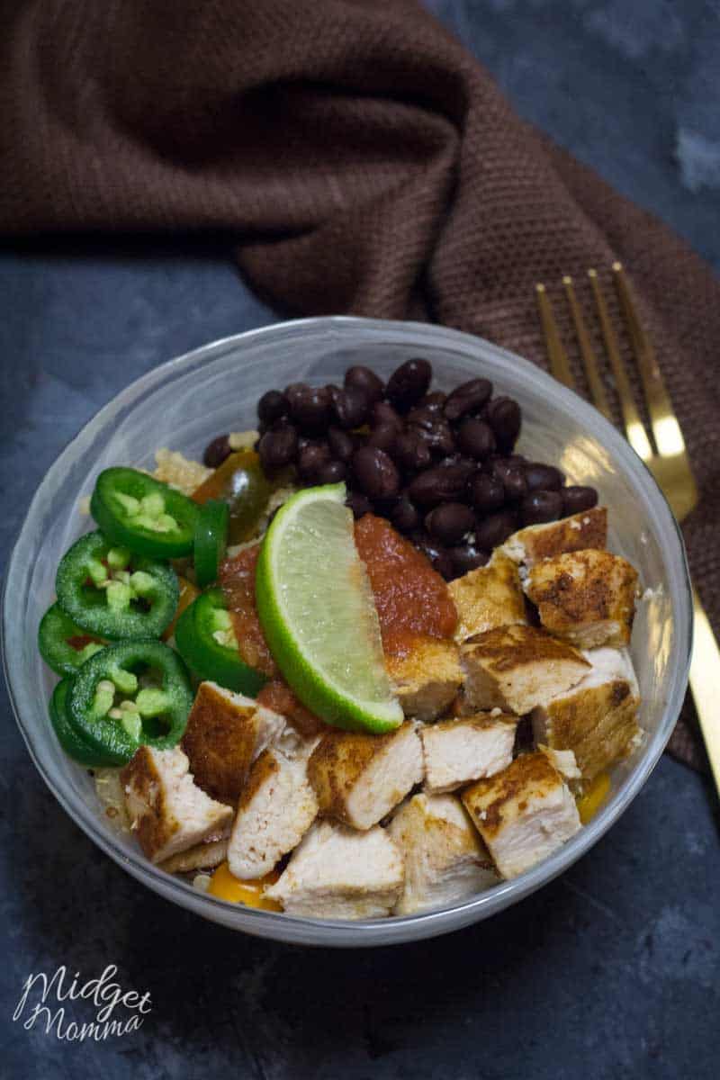 Chicken Quinoa Burrito Bowls