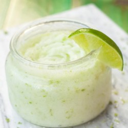 Coconut lime salt scrub