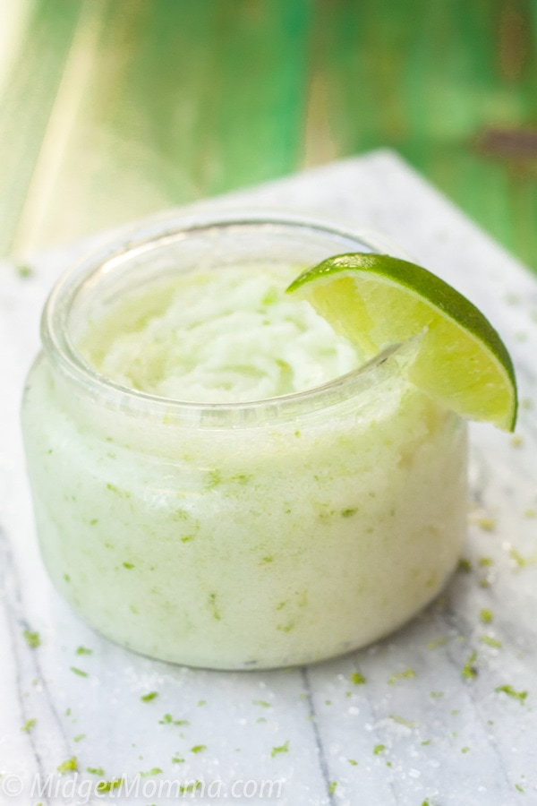 Coconut lime salt scrub