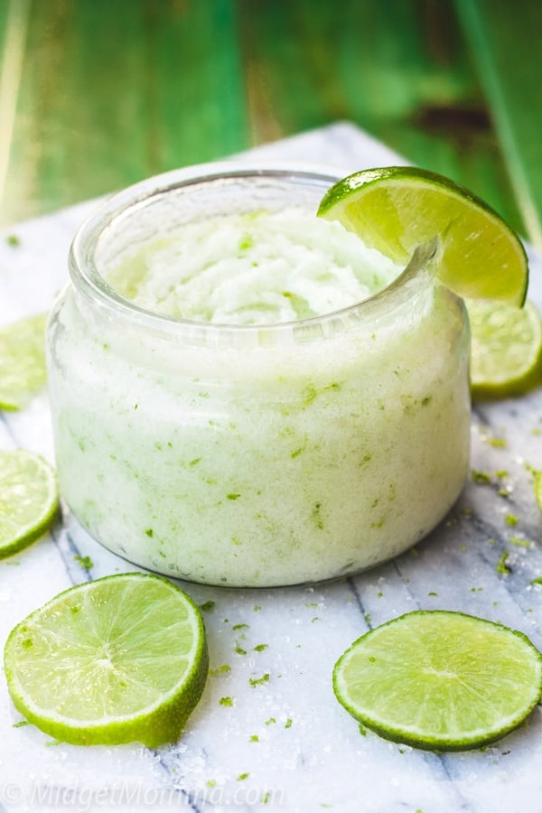 Coconut lime salt scrub