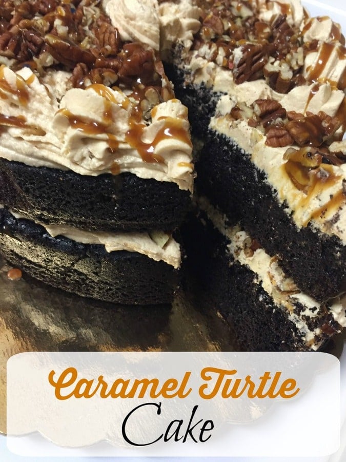 Caramel Turtle Cake • MidgetMomma