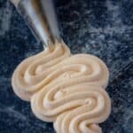 Caramel Buttercream Frosting in a piping bag