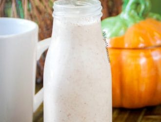 Pumpkin Spice creamer in a class bottle