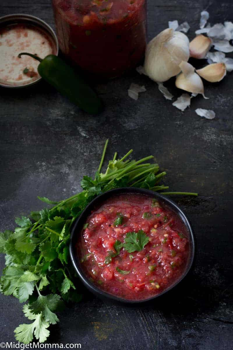 Bowl of homemade salsa