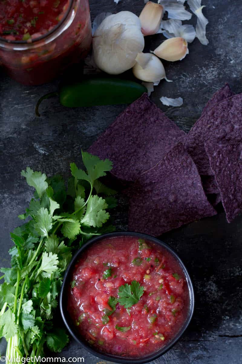 homemade salsa in a bowl