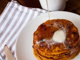 Pumpkin Chocolate Chip Pancakes