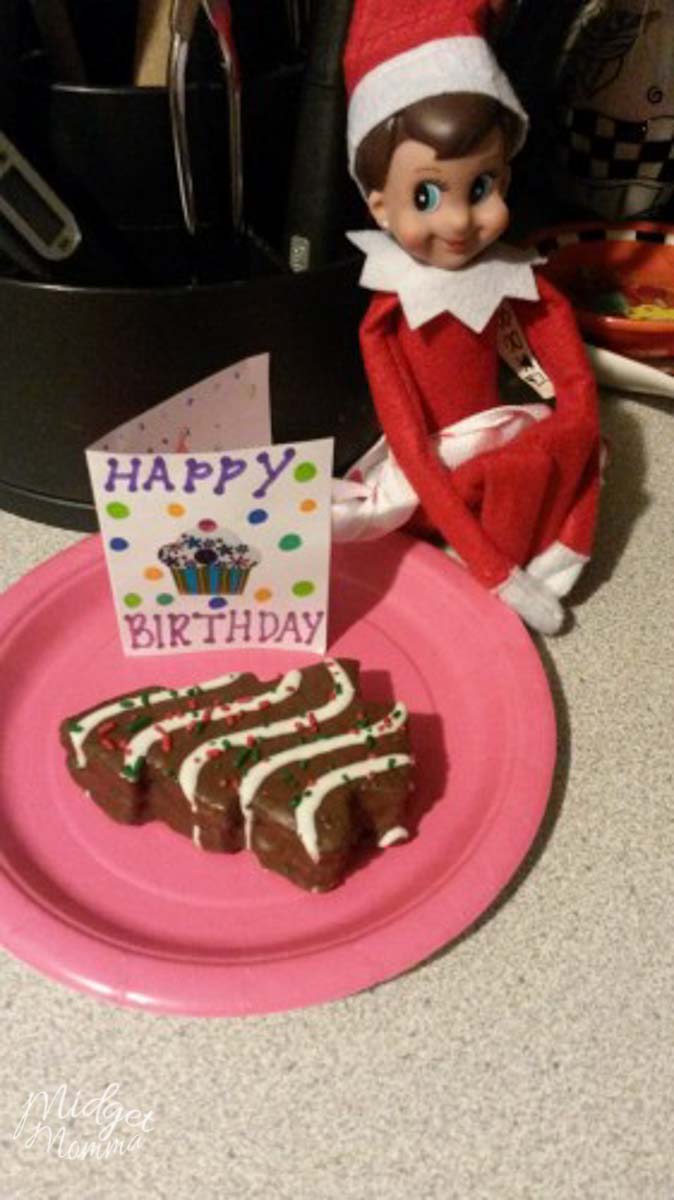 Elf on the shelf birthday idea