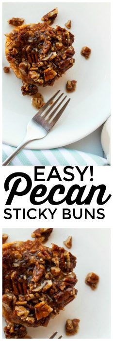These Semi-Homemade Pecan Sticky Buns are the easiest sticky buns ever and they tastes so good! There is no prep needed for this sticky bun recipe either! Just a few simple ingredients to make this easy stick bun recipe! #Pecan #StickyBun #EasyRecipe #PecanStickyBun #Pecans #Stickybuns