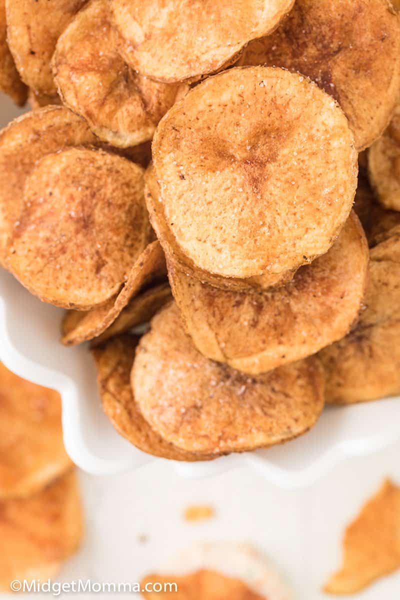 Homemade Potato Chips overhead photo