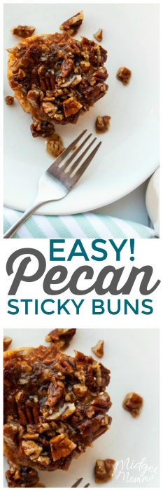 These Semi-Homemade Pecan Sticky Buns are the easiest sticky buns ever and they tastes so good! There is no prep needed for this sticky bun recipe either! Just a few simple ingredients to make this easy stick bun recipe! #Pecan #StickyBun #EasyRecipe #PecanStickyBun #Pecans #Stickybuns