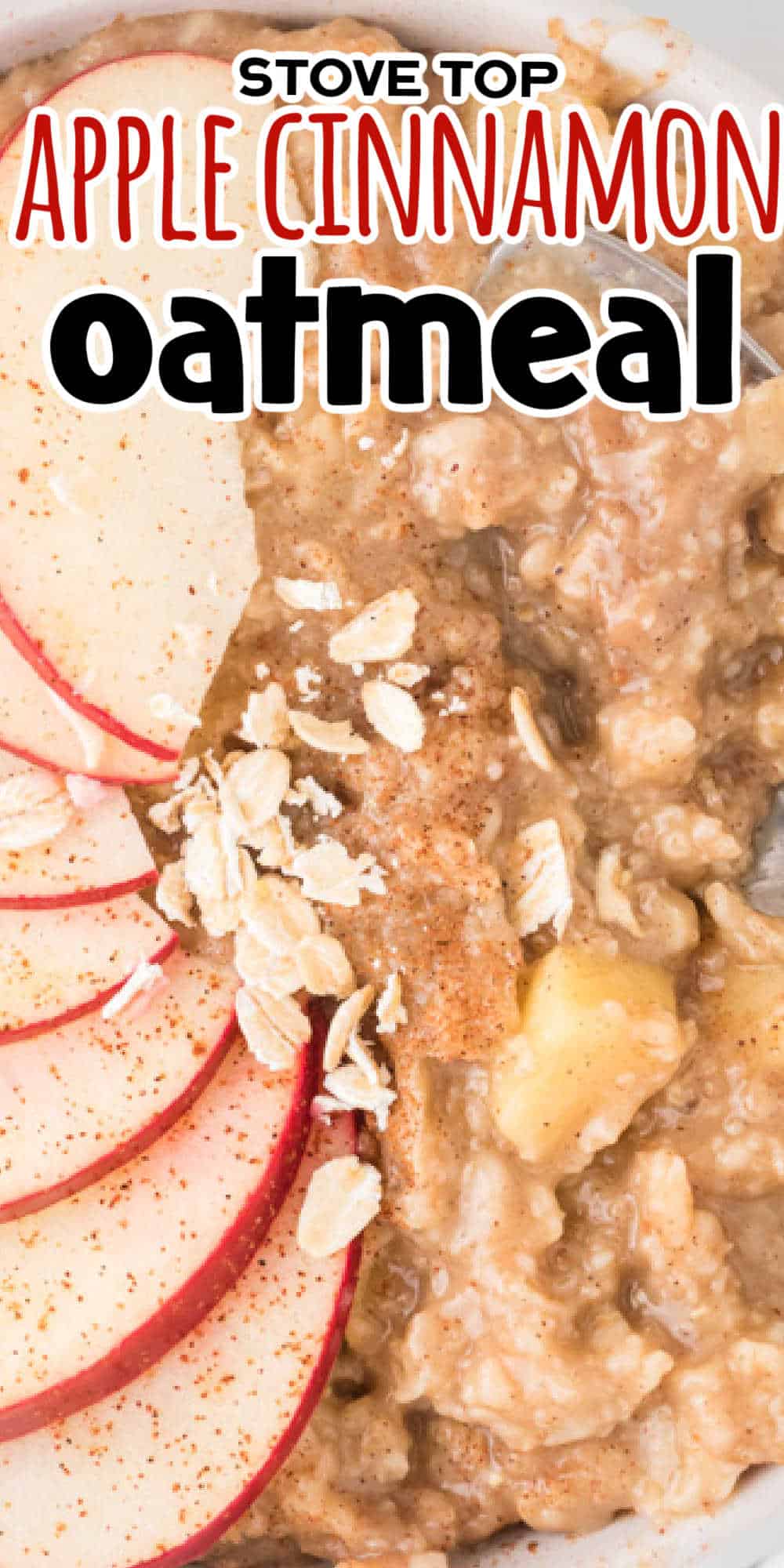 Apple Cinnamon Stove top Oatmeal Recipe • MidgetMomma