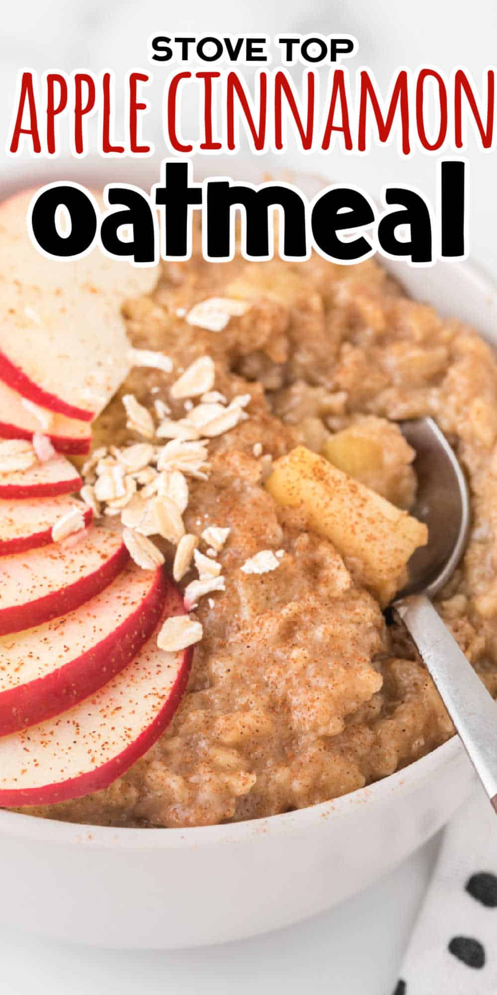 Apple Cinnamon Stove top Oatmeal Recipe • MidgetMomma