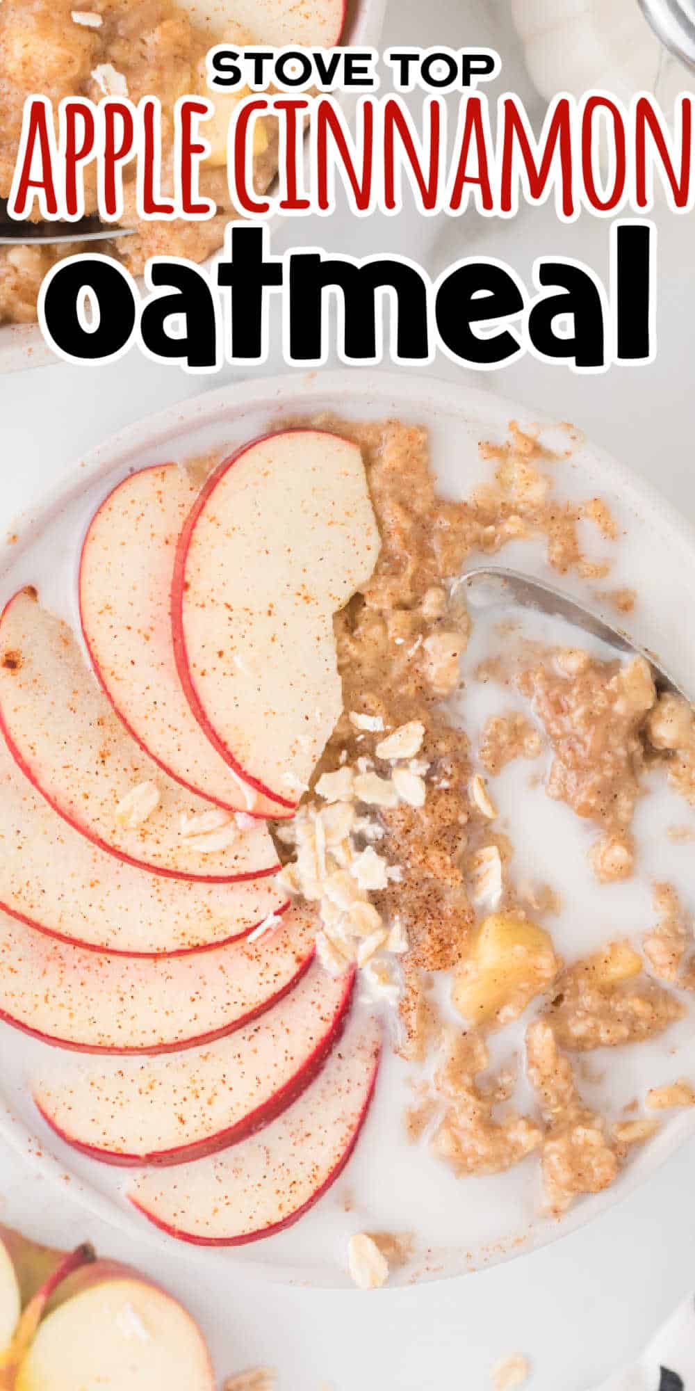 Apple Cinnamon Stove top Oatmeal Recipe • MidgetMomma
