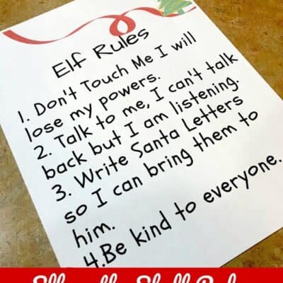 elf on the shelf rules