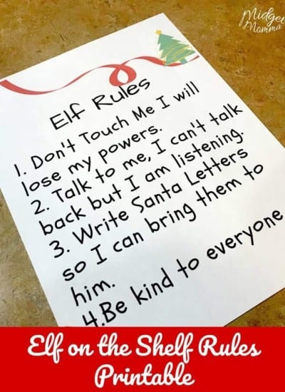 elf on the shelf rules