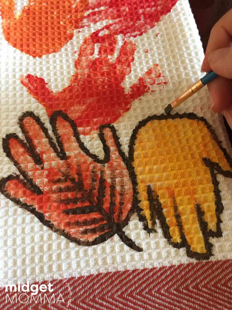 Handprint leaves craft