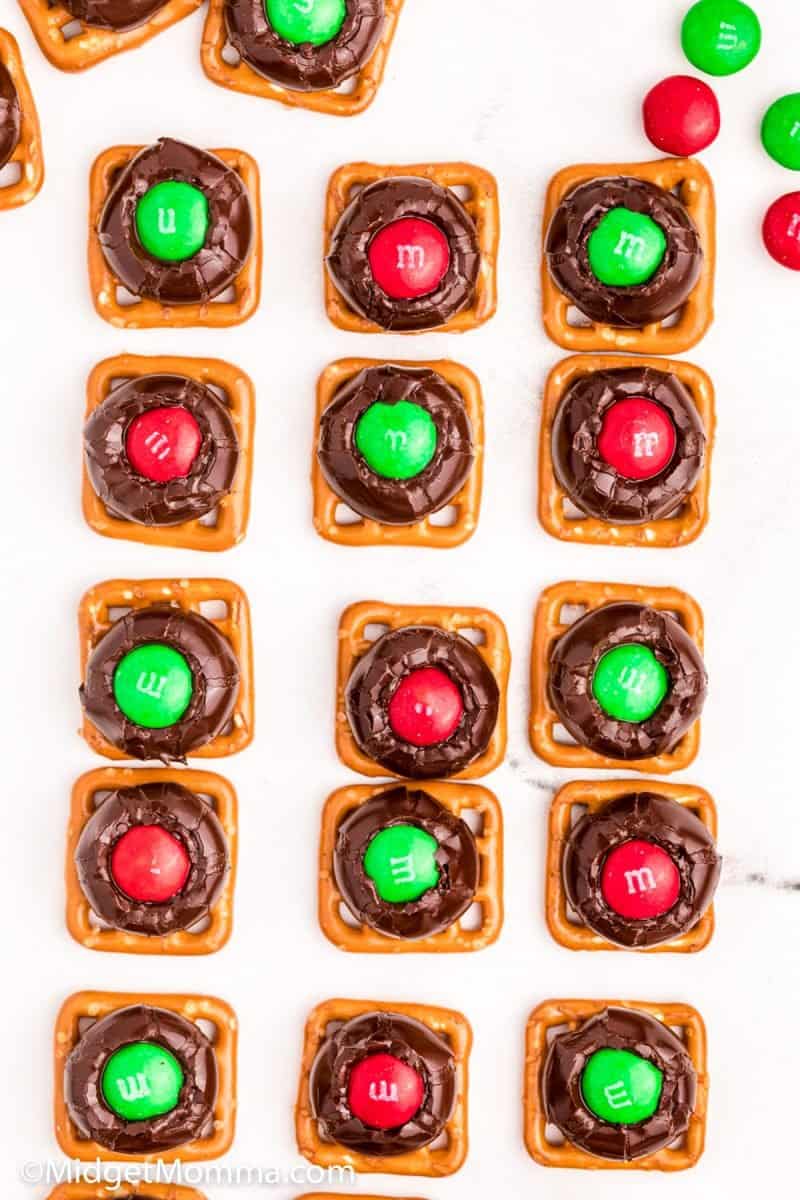 Sweet and Salty Holiday Chocolate Pretzel Bites