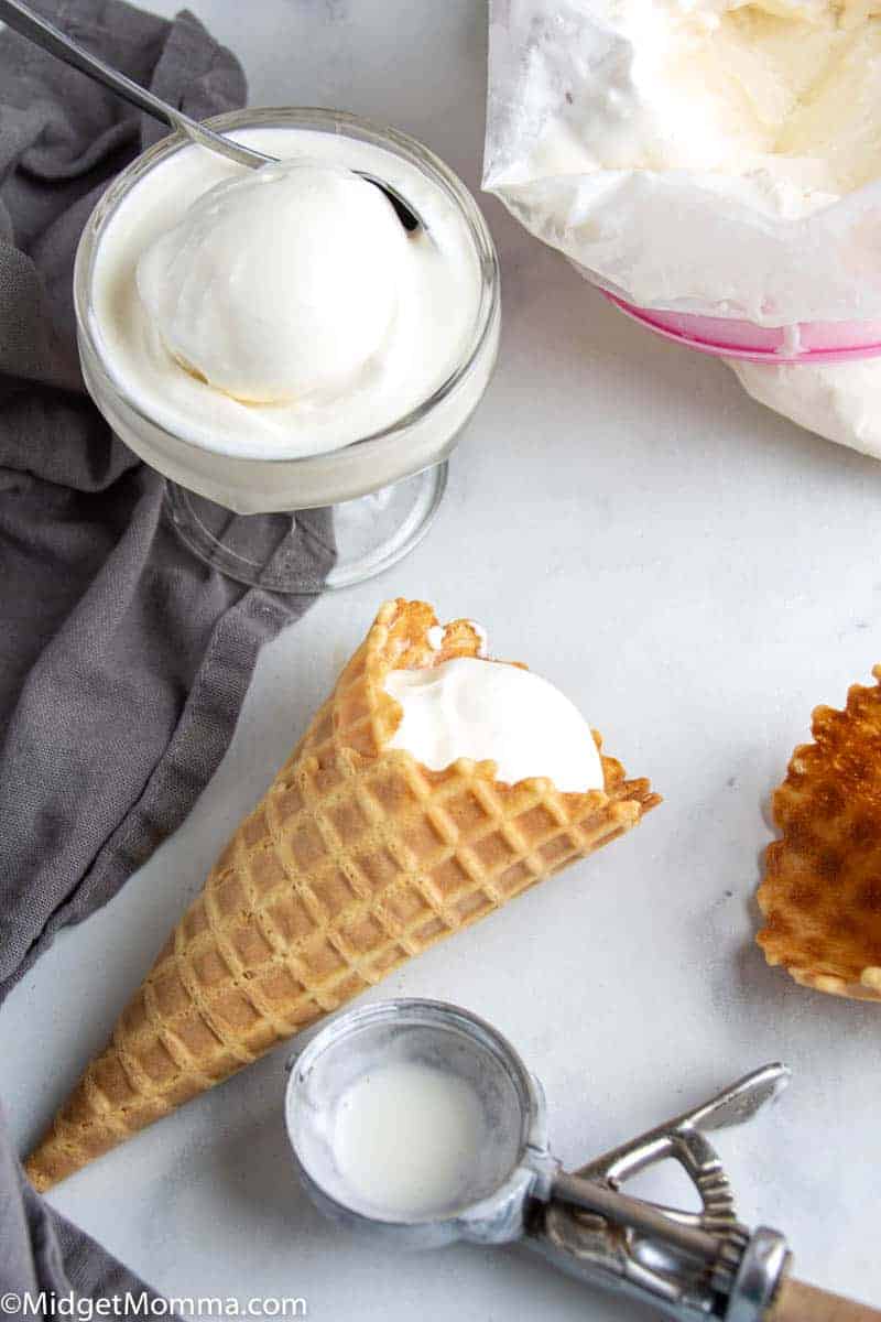 Homemade Ice cream in a bag