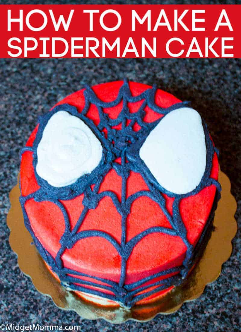 How to Make A Spiderman Cake (with Homemade cake and Frosting)