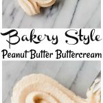 Easy to make Bakery Style Peanut BUtter Buttercream Frosting, never buy store bought frosting again with this homemade Bakery Style Peanut BUtter Buttercream Frosting. Homemade Bakery Style Peanut BUtter Buttercream Frosting is perfect for making cakes. Bakery Style Peanut BUtter Buttercream Frosting tastes just like a bakery!