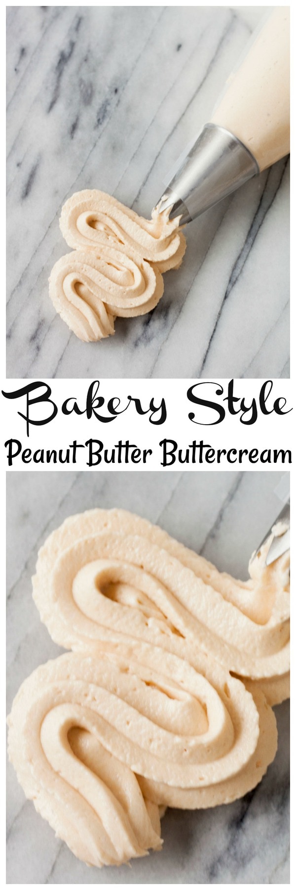 Easy to make Bakery Style Peanut BUtter Buttercream Frosting, never buy store bought frosting again with this homemade Bakery Style Peanut BUtter Buttercream Frosting. Homemade Bakery Style Peanut BUtter Buttercream Frosting is perfect for making cakes. Bakery Style Peanut BUtter Buttercream Frosting tastes just like a bakery!