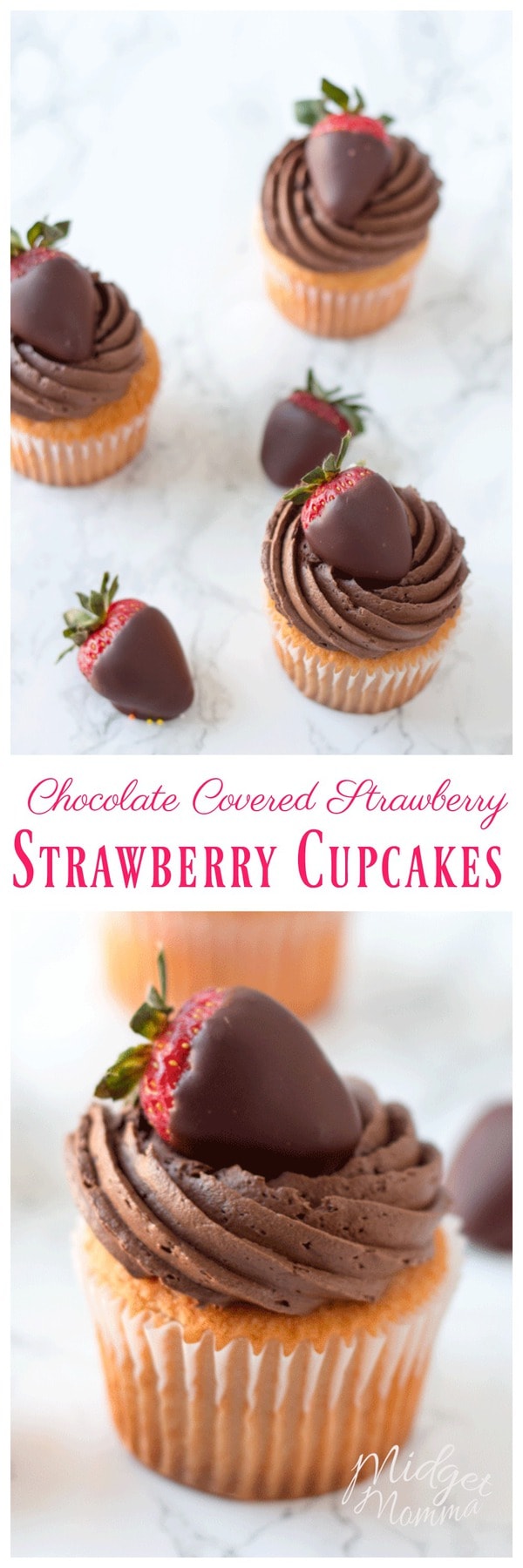 Amazing Chocolate Covered Strawberry Cupcakes