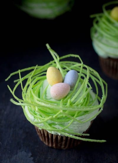 Easter Egg Nest Cupcakes