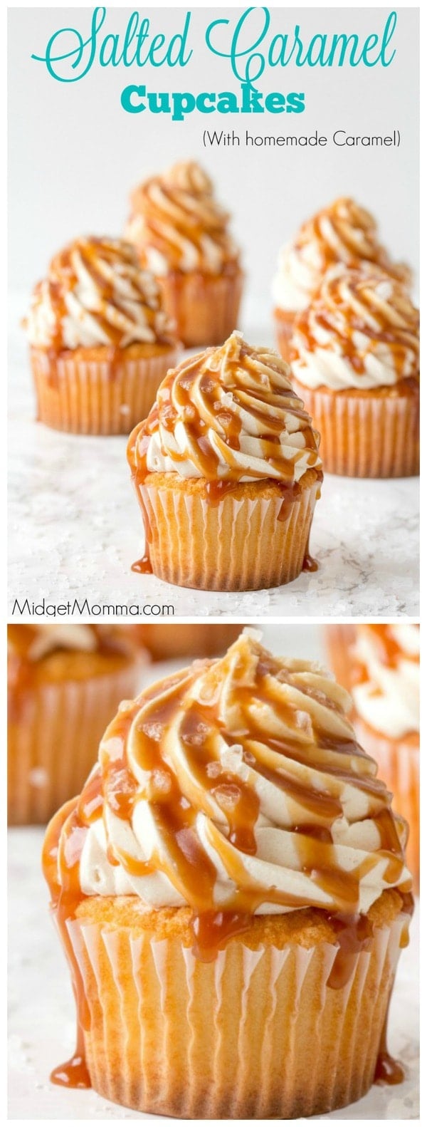 Salted Caramel Cupcakes with Homemade Caramel & Frosting