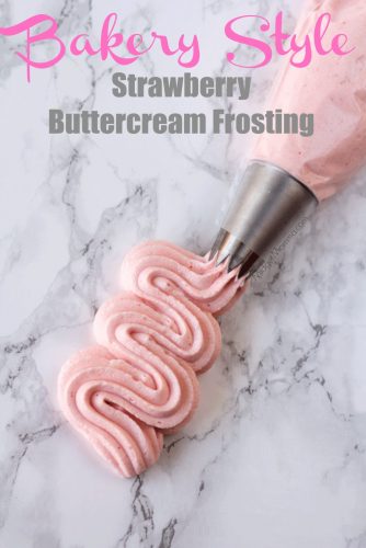 Strawberry buttercream cupcake frosting