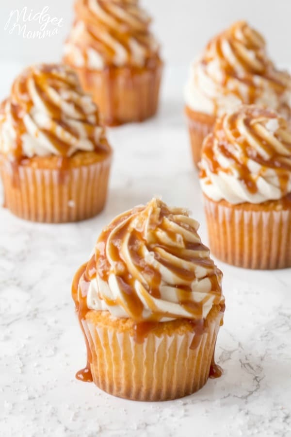 Salted Caramel Cupcakes with Homemade Caramel & Frosting