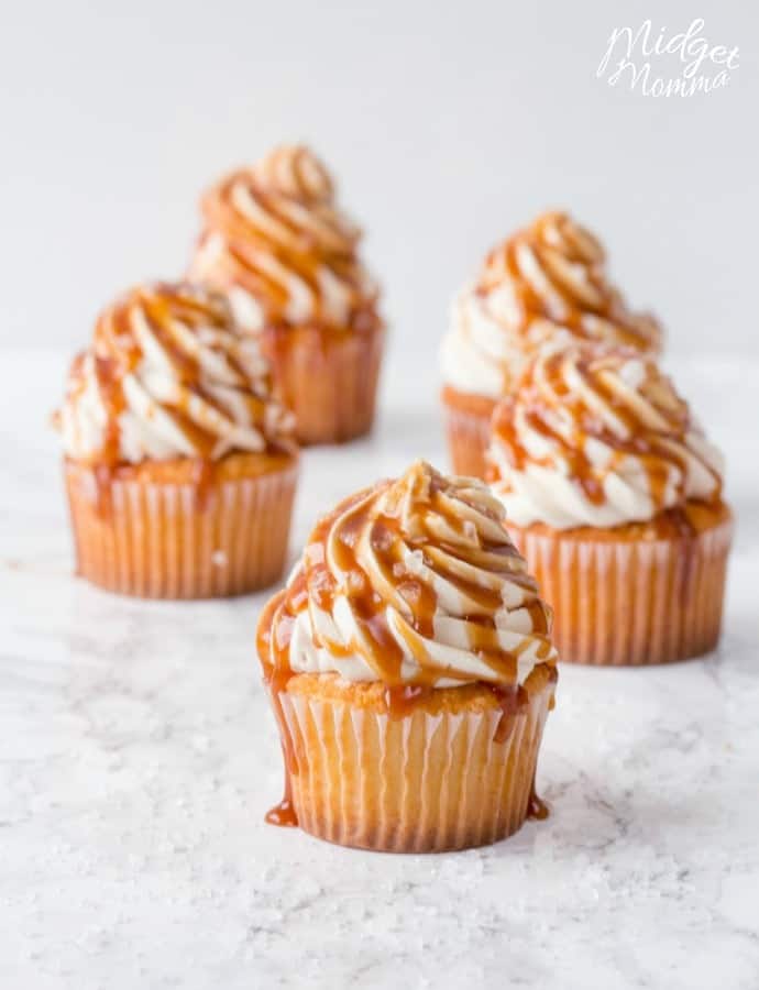 Salted Caramel Cupcakes With Homemade Caramel And Frosting