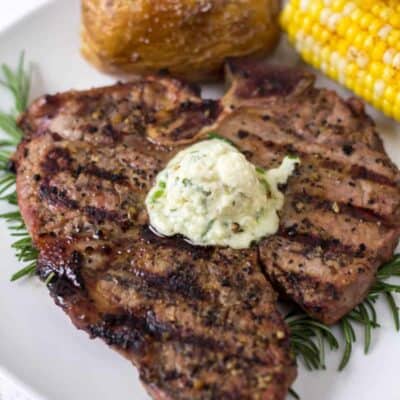 Grilled Steak With Blue Cheese Butter