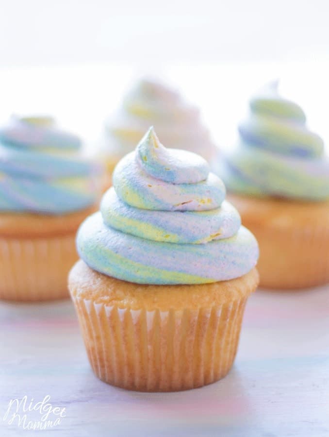 rainbow unicorn cupcakes