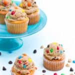 monster cookie frosting cupcakes