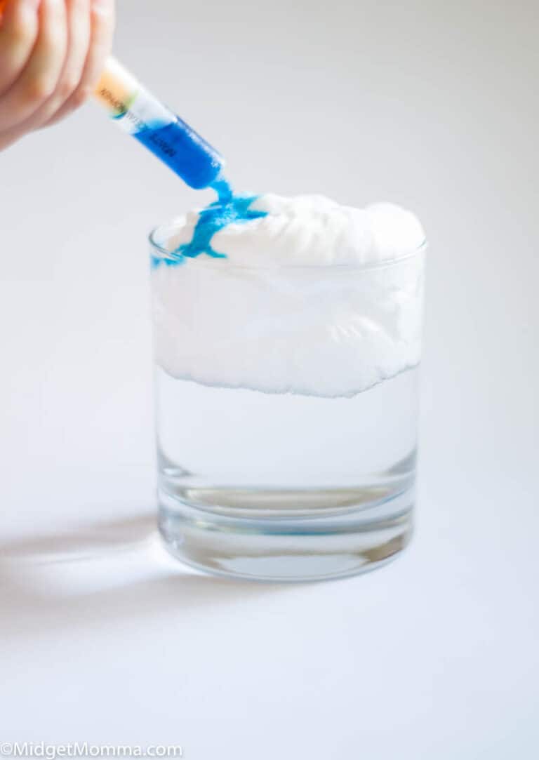 Shaving Cream Rain Cloud Science Experiment (With Printable!)